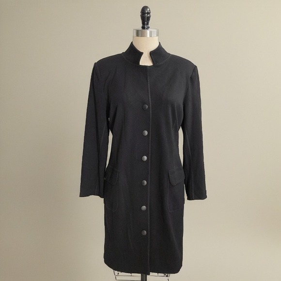 Cabi Black Maestro Long Coat Size Medium - Picture 3 of 10